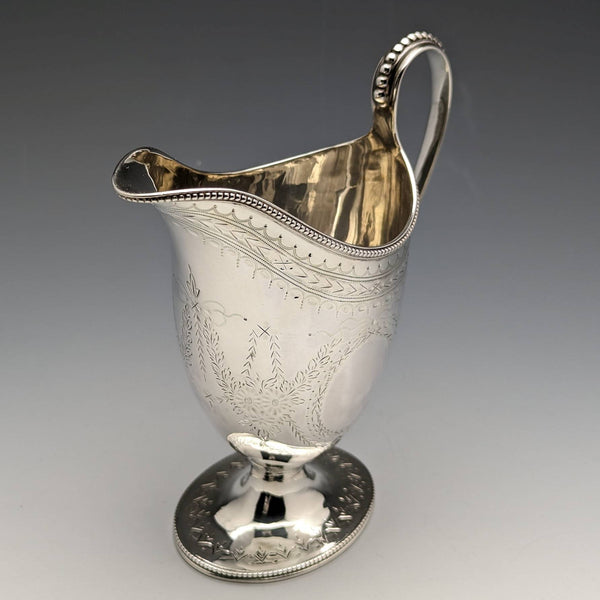 1872年 英国アンティーク 純銀製 クリームジャグ 138g Martin and Hall